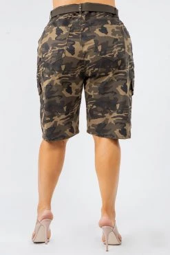LOVE MODA High Waist Boyfriend Cargo Shorts - Plus Size 22 LOVE MODA High Waist Boyfriend Cargo Shorts - Plus Size