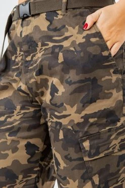 LOVE MODA High Waist Boyfriend Cargo Shorts - Plus Size 23 LOVE MODA High Waist Boyfriend Cargo Shorts - Plus Size