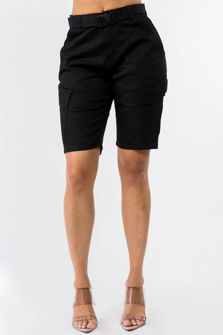 LOVE MODA High Waist Boyfriend Cargo Shorts - Plus Size 8 LOVE MODA High Waist Boyfriend Cargo Shorts - Plus Size