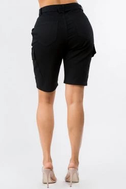LOVE MODA High Waist Boyfriend Cargo Shorts