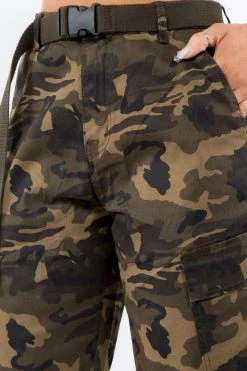 LOVE MODA High Waist Boyfriend Cargo Shorts