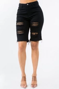 LOVE MODA NEW ARRIVALS High Waist Boyfriend Denim Shorts