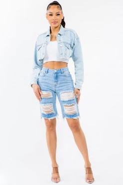 LOVE MODA NEW ARRIVALS High Waist Boyfriend Denim Shorts 32 LOVE MODA NEW ARRIVALS High Waist Boyfriend Denim Shorts