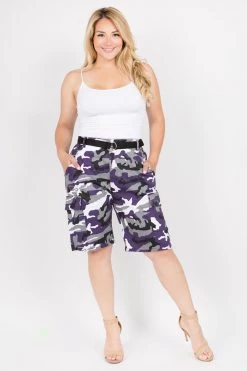 LOVE MODA BOTTOMS Bermuda Cargo Shorts