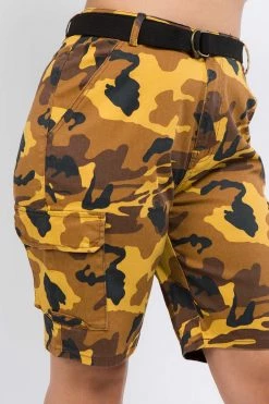 LOVE MODA BOTTOMS Bermuda Cargo Shorts