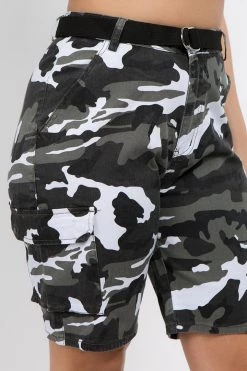 LOVE MODA BOTTOMS Bermuda Cargo Shorts