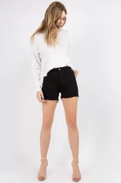 LOVE MODA High Rise Side Stripes Stretchy Shorts