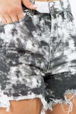 LOVE MODA High Waist Tie Dye Mini Shorts NEW ARRIVALS