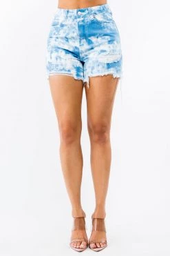 LOVE MODA MATCHING SETS High Waist Tie Dye Mini Shorts & Jacket Set