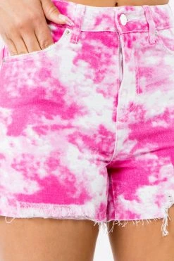 LOVE MODA MATCHING SETS High Waist Tie Dye Mini Shorts & Jacket Set