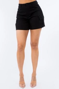 LOVE MODA High Waist Stretch Cargo Mini Shorts 33 LOVE MODA High Waist Stretch Cargo Mini Shorts