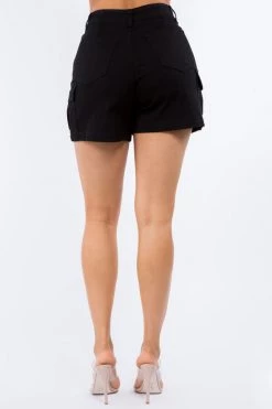 LOVE MODA High Waist Stretch Cargo Mini Shorts 35 LOVE MODA High Waist Stretch Cargo Mini Shorts
