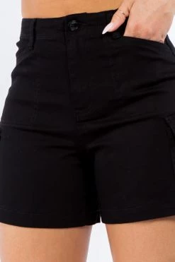 LOVE MODA High Waist Stretch Cargo Mini Shorts 36 LOVE MODA High Waist Stretch Cargo Mini Shorts