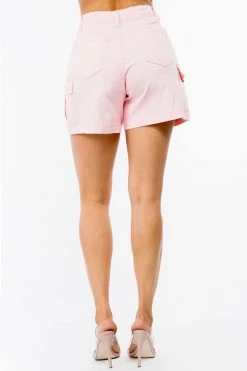 LOVE MODA High Waist Stretch Cargo Mini Shorts 45 LOVE MODA High Waist Stretch Cargo Mini Shorts
