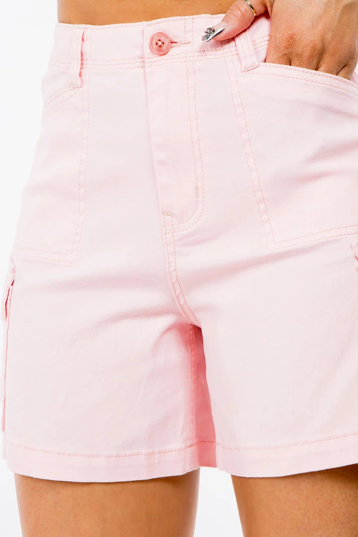 LOVE MODA High Waist Stretch Cargo Mini Shorts 22 LOVE MODA High Waist Stretch Cargo Mini Shorts