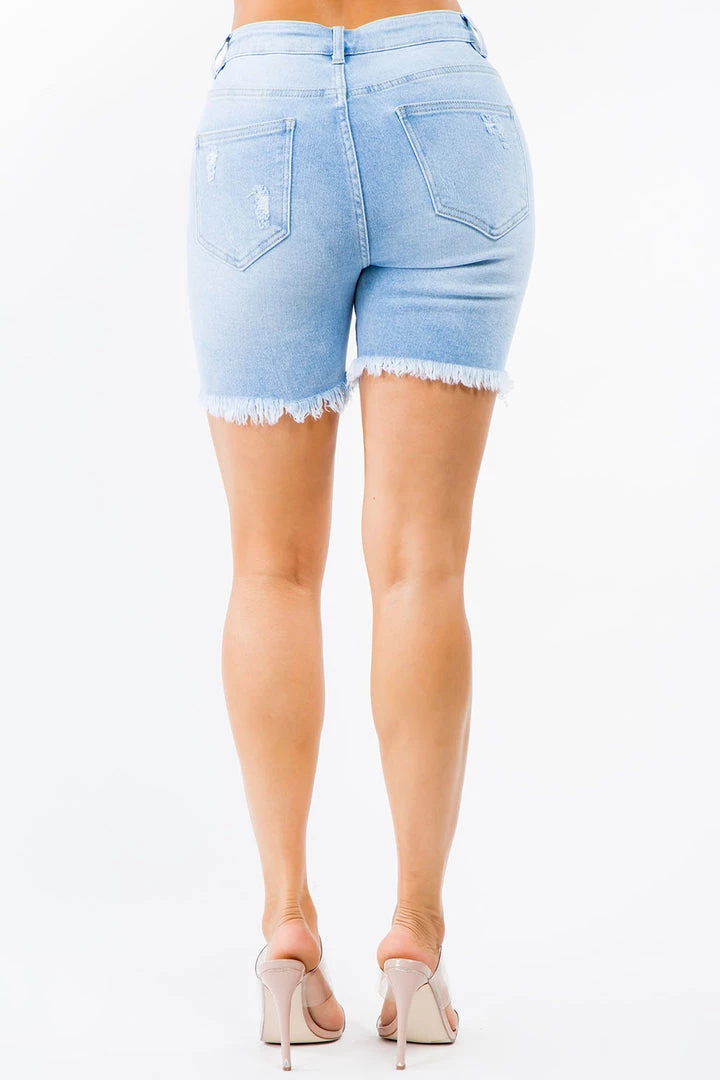 LOVE MODA High Rise Distressed Denim Shorts NEW ARRIVALS 12 LOVE MODA High Rise Distressed Denim Shorts NEW ARRIVALS