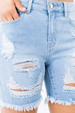 LOVE MODA High Rise Distressed Denim Shorts NEW ARRIVALS 18 LOVE MODA High Rise Distressed Denim Shorts NEW ARRIVALS