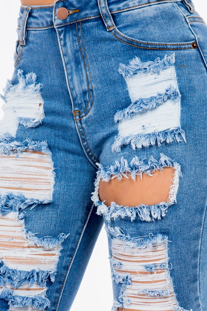 LOVE MODA High Rise Skinny Distressed Denim Bermuda Shorts NEW ARRIVALS 7 LOVE MODA High Rise Skinny Distressed Denim Bermuda Shorts NEW ARRIVALS