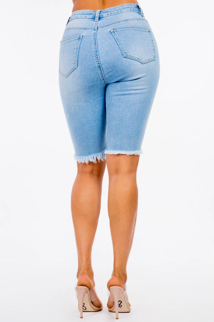 LOVE MODA High Rise Skinny Distressed Denim Bermuda Shorts NEW ARRIVALS 11 LOVE MODA High Rise Skinny Distressed Denim Bermuda Shorts NEW ARRIVALS