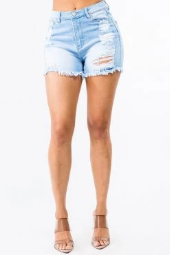 LOVE MODA High Waist Skinny Distressed Denim Shorts NEW ARRIVALS 18 LOVE MODA High Waist Skinny Distressed Denim Shorts NEW ARRIVALS