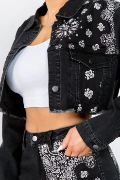 LOVE MODA Bandana Patchwork Jacket Jeans Set 21 LOVE MODA Bandana Patchwork Jacket Jeans Set