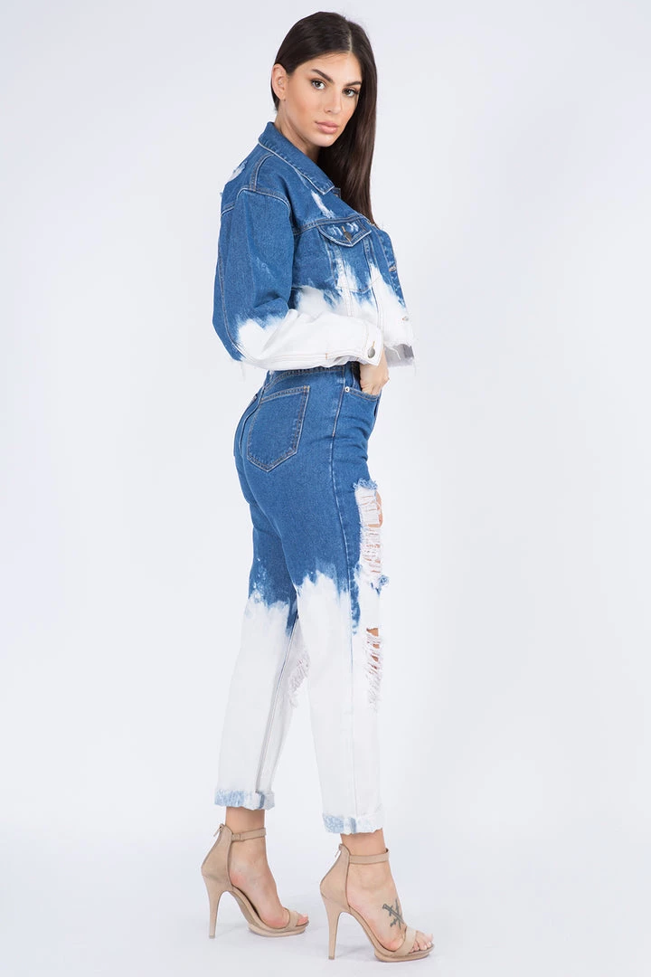 LOVE MODA NEW ARRIVALS Bleached Boyfriend Jeans & Jacket Set 5 LOVE MODA NEW ARRIVALS Bleached Boyfriend Jeans & Jacket Set
