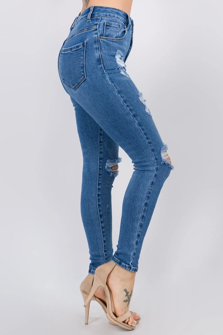 LOVE MODA High Rise Distressed Denim Skinny Jeans 6 LOVE MODA High Rise Distressed Denim Skinny Jeans