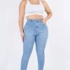 TwiinSisters Premium Modal Fabric High Rise Basic Denim Skinny Jeans - Plus Size 1 TwiinSisters Premium Modal Fabric High Rise Basic Denim Skinny Jeans - Plus Size