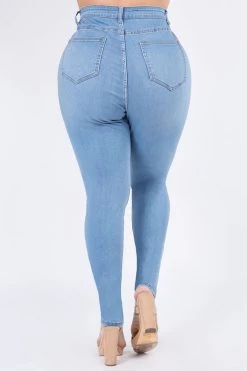 TwiinSisters Premium Modal Fabric High Rise Basic Denim Skinny Jeans - Plus Size 11 TwiinSisters Premium Modal Fabric High Rise Basic Denim Skinny Jeans - Plus Size