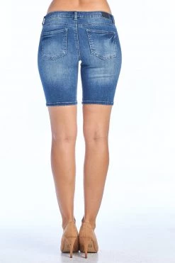 Lovemoda High Rise Distressed Stretchy Shorts