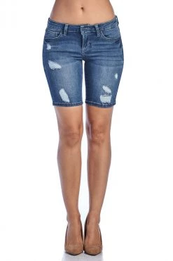 Lovemoda High Rise Distressed Stretchy Shorts