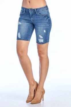 Lovemoda High Rise Distressed Stretchy Shorts