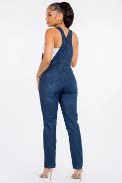LOVE MODA Basic Denim Overalls