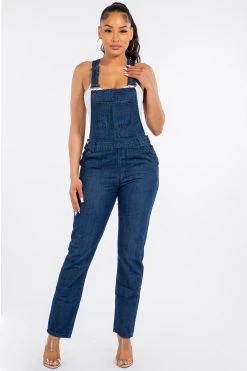 LOVE MODA Basic Denim Overalls