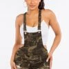 LOVE MODA OVERALLS Distressed Overall Shorts