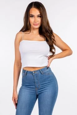 LOVE MODA NEW ARRIVALS Skinny Cami Seamless Strap Brami Crop Top