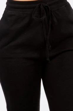 LOVE MODA NEW ARRIVALS Elastic Cuff Fleece High Waist Joggers