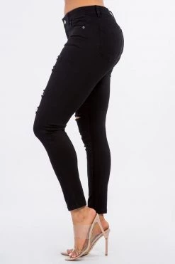 LOVE MODA Low Rise Distressed Skinny Jeans