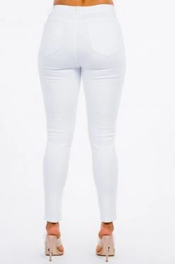 LOVE MODA Low Rise Distressed Skinny Jeans