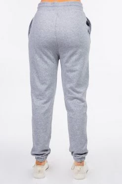 LOVE MODA NEW ARRIVALS Elastic Cuff Fleece High Waist Joggers