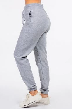 LOVE MODA NEW ARRIVALS Elastic Cuff Fleece High Waist Joggers