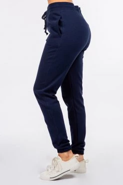 LOVE MODA NEW ARRIVALS Elastic Cuff Fleece High Waist Joggers