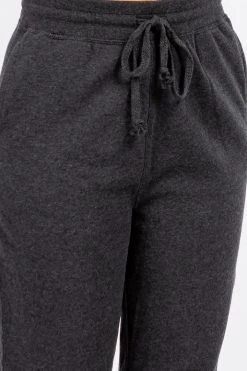 LOVE MODA NEW ARRIVALS Elastic Cuff Fleece High Waist Joggers