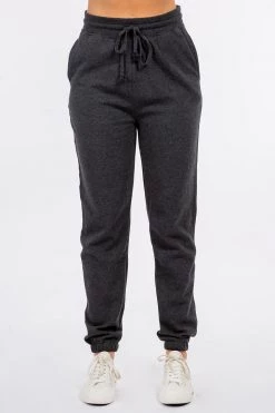 LOVE MODA NEW ARRIVALS Elastic Cuff Fleece High Waist Joggers
