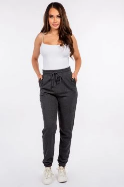 LOVE MODA NEW ARRIVALS Elastic Cuff Fleece High Waist Joggers