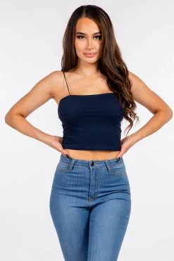 LOVE MODA NEW ARRIVALS Skinny Cami Seamless Strap Brami Crop Top