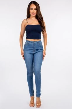 LOVE MODA NEW ARRIVALS Skinny Cami Seamless Strap Brami Crop Top