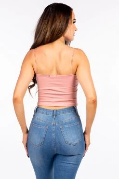 LOVE MODA NEW ARRIVALS Skinny Cami Seamless Strap Brami Crop Top