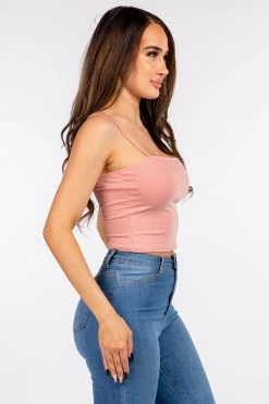 LOVE MODA NEW ARRIVALS Skinny Cami Seamless Strap Brami Crop Top