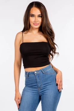 LOVE MODA NEW ARRIVALS Skinny Cami Seamless Strap Brami Crop Top